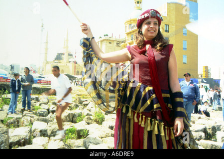 Folklore dans la ville Beyrouth Banque D'Images