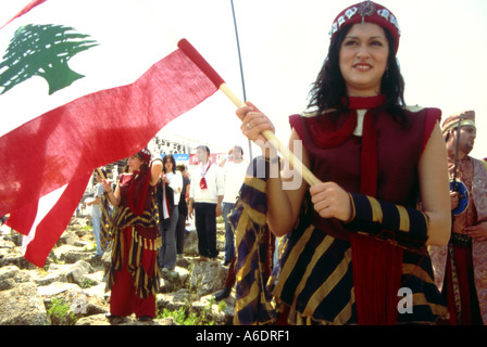 Folklore dans la ville Beyrouth Banque D'Images