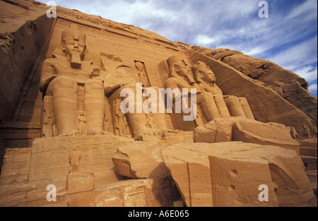 Grand Temple de Soleil à Abou Simbel, Egypte Banque D'Images