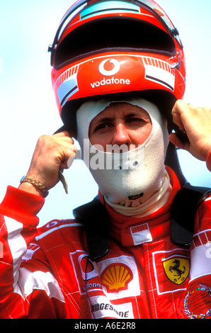 Michael Schumacher pilote de Formule Un Ferrari Banque D'Images