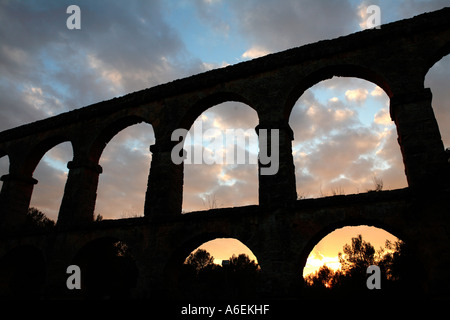 Acueducto de las Ferreras aqueduc romain à Tarragone Catalogne Espagne Europe EU Banque D'Images