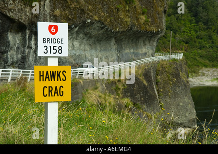 Hawks Crag Buller ile sud Nouvelle Zelande sur la route 6 entre Westport et Murchison Banque D'Images