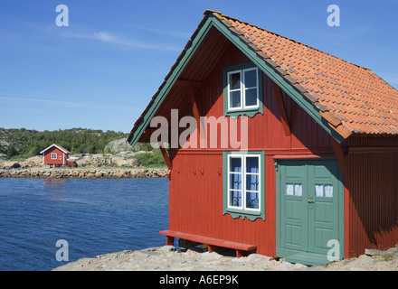Maison de vacances Norvège Fredrikstad Hvaler cabines Banque D'Images
