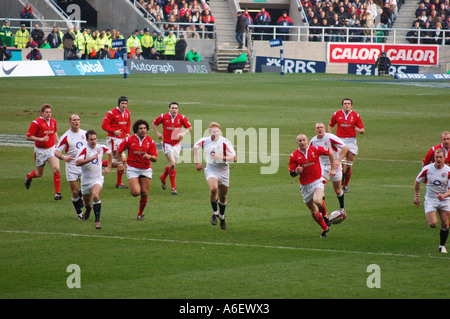 Kick et rush 2006 england v wales nombre 2345 twickenham Banque D'Images