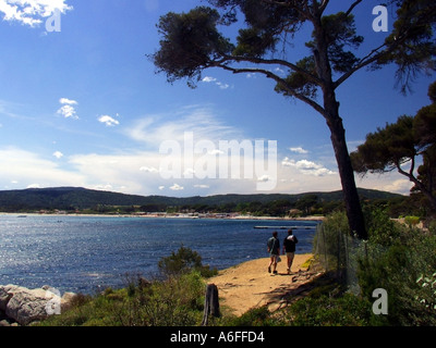 France Provence Côte d'azur sud de la france plage de Tahiti près de st tropez Banque D'Images