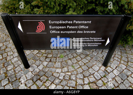 Office européen des brevets, Munich, Bavière, Allemagne Banque D'Images