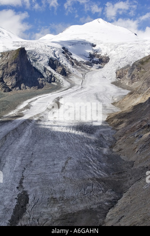 Le plus long glacier Pasterze, en Autriche, l'Autriche, le Tyrol, l'Hohe Tauern NP Banque D'Images