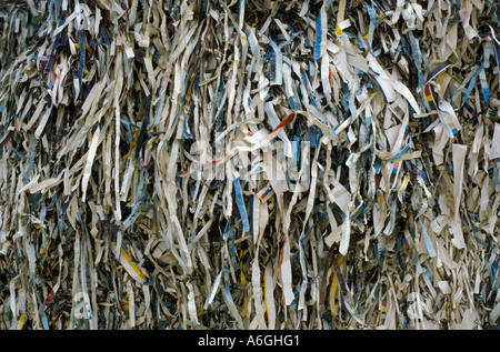 Les déchets de papier de couleur stripes Banque D'Images