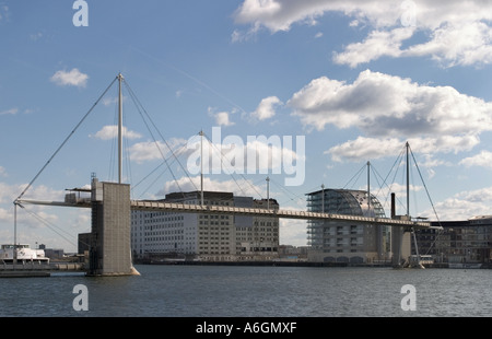 Royal Albert Dock passerelle Londres, Royaume-Uni. Banque D'Images