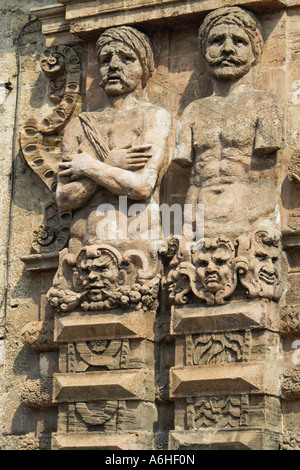 Détail, portes de la ville de Porta Nuova, Palerme, Sicile, Italie Banque D'Images