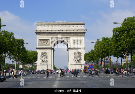 Arc de Triomphe à Paris, France Banque D'Images