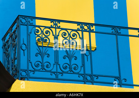 Balcon Rue Antoine Siger Ville Fort de France Martinique Antilles Françaises Antilles Banque D'Images