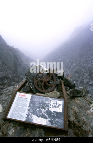 Ruée vers l'or de 1898 artefacts.col Chilkoot.Chilkoot Trail National Park.Alaska.USA Banque D'Images