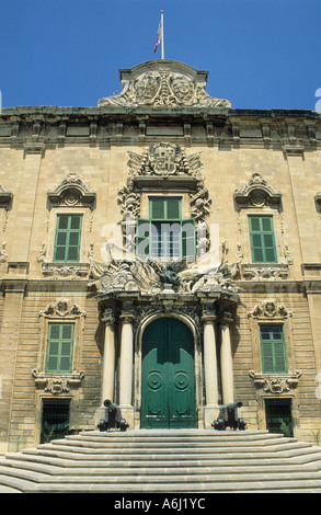 Palace Auberge de Castille et Léon, La Valette, Unesco world heritage site, Malte Banque D'Images