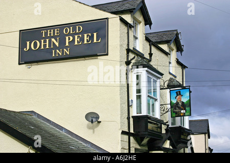 Le John Peel public house en Bowness on Windemere. Banque D'Images