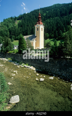 Église de Zelezniki, région de Gorenjska, Slovénie Banque D'Images