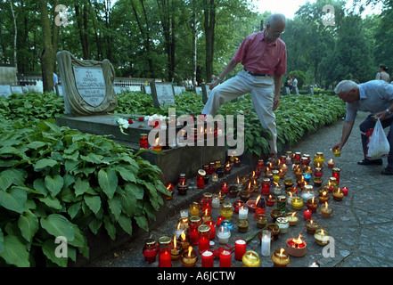 Tombe d'Edmund Araneae au cimetière Powazki à Varsovie, Pologne Banque D'Images