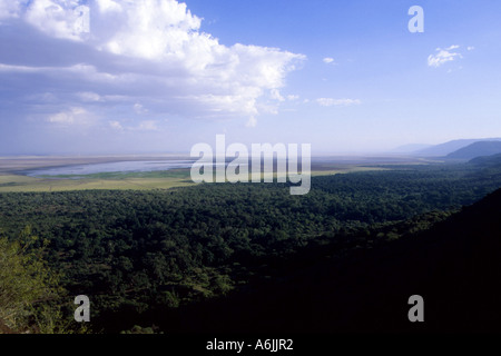 Le lac Manyara, Tanzanie Banque D'Images