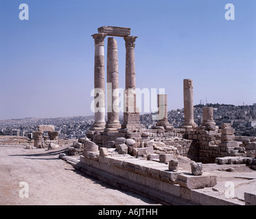Temple d'Hercule, La Citadelle, Amman, Amman, gouvernorat de Jordanie Banque D'Images