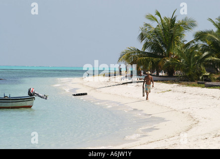 Sectacular Beach Resort sur l'île de Bangaram idyllique dans le groupe d'îles Lakshadweep Indien, Banque D'Images