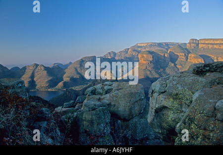 Aspect de la Blyde River Canyon, les trois rondavels, Afrique du Sud, Mpumalanga, Blyde River Canyon Banque D'Images