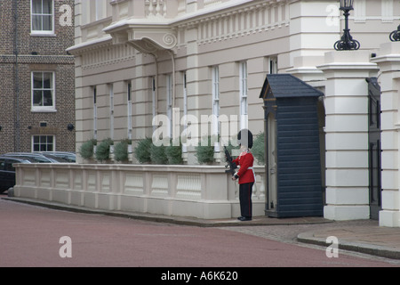 Guardsman irlandais à l'extérieur de Kensington Palace Banque D'Images