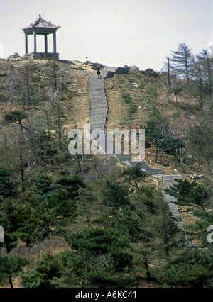 Mont Tai Tai Shan Grande Montagne du Taoïsme Chinois Shandong Chine Asie Asie Asie Banque D'Images