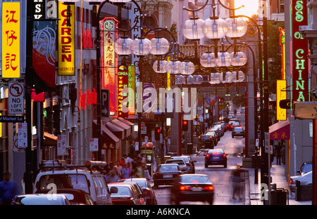 Little Bourke Street, Chinatown, Melbourne, Australie Banque D'Images