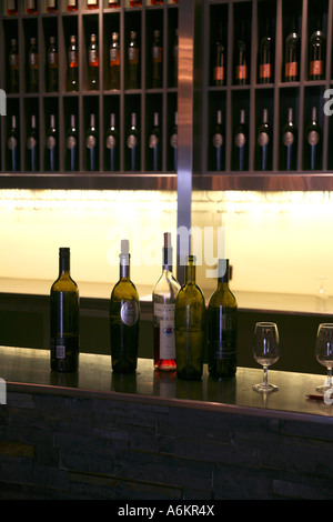 Dégustation de vins dans un vignoble dans la Hunter Valley, New South Wales, Australia Banque D'Images