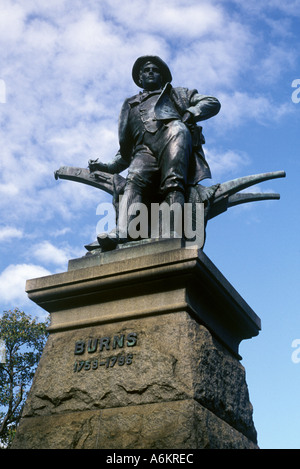 Une statue à l'Écosse, poète national Robert Burns 1759 1796 dans les jardins botaniques royaux de Sydney Australie Banque D'Images