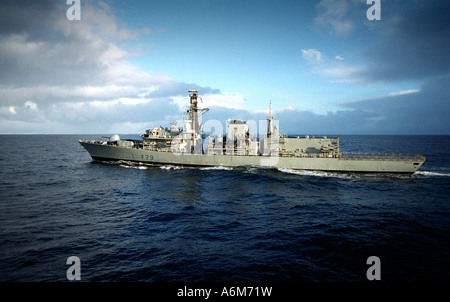 Le Type 23 de la frégate HMS Portland dans l'Atlantique Nord Banque D'Images