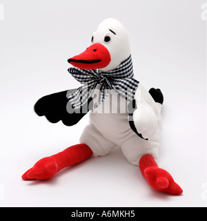 Stork toy figure animale enfants sweep jouet doudou jouet jeu de caractères peu bibelots knick knack jouer dally babiole Banque D'Images