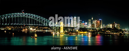 La Nuit du port de Sydney Australie Nouvelle Galles du Sud Banque D'Images