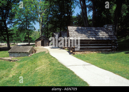 Commandant en chef Guard Huts, Parc national historique de Valley Forge, New York Banque D'Images