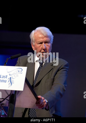 Lord Peter Walker s'exprimant lors d'une conférence du parti conservateur à Llandudno, au nord du Pays de Galles Banque D'Images