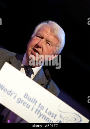 Lord Peter Walker s'exprimant lors d'une conférence du parti conservateur à Llandudno, au nord du Pays de Galles Banque D'Images