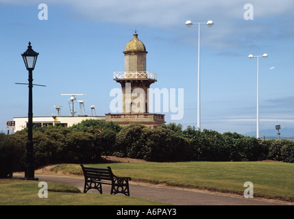 Phare inférieur d'un parc public sur le front de mer à Fleetwood Banque D'Images