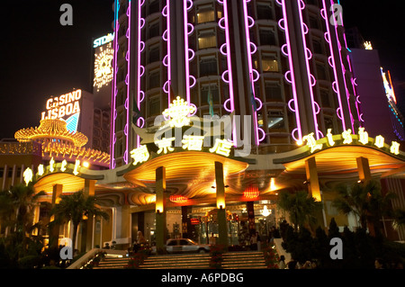 Grand Lisboa casino hotel à Macau Banque D'Images