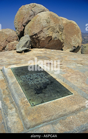 Tombe de Cecil John Rhodes Matopos Afrique Zimbabwe Banque D'Images