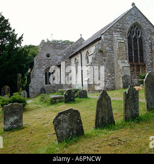 Nevern Pembrokeshire Wales UK Europe Cimetière Banque D'Images