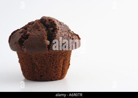 Muffin au chocolat double Banque D'Images