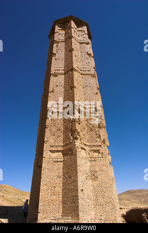 AFGHANISTAN Ghazni Minaret de Bahram Shah l'un des deux minarets début xiie siècle l'autre construit par le Sultan Mas'ud 111 Banque D'Images