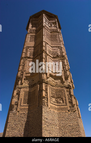 AFGHANISTAN Ghazni Minaret de Bahram Shah l'un des deux minarets début xiie siècle l'autre construit par le Sultan Mas'ud 111 Banque D'Images