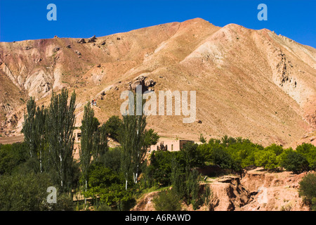 Paysages de l'Afghanistan près du village de confiture sur la route vers le célèbre minaret de Djam Banque D'Images