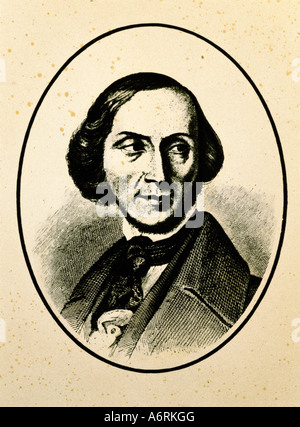 Andersen, Hans Christian, 2.4.1805 - 4.8.1875, l'auteur danois / écrivain, portrait, gravure, vers 1860, contes de fées,