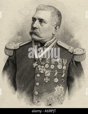 Porfirio Diaz Mori, José de la Cruz, 15.9.1830 - 2.7.1915, général et homme politique mexicain, président 29.11.1876 - 30.11.1880 et 1. Banque D'Images