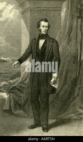 Cobden, Richard, 3.6.1804 - 2,41865, fabricant britannique et homme politique, portrait, gravure par Stephenson après peinture par D Banque D'Images