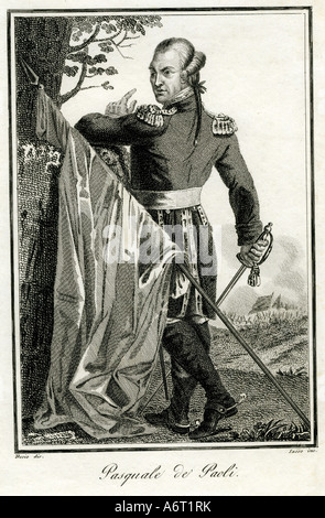 Paoli, Pasquale, 26.4.1725 - 5.2.1807, le Corse freedom fighter, pleine longueur, gravure, 19e siècle, historique, historique, Fra Banque D'Images