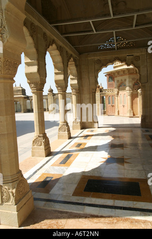 Vijay Vilas RoyalPalace à Mandvi, Gujarat, Inde Banque D'Images