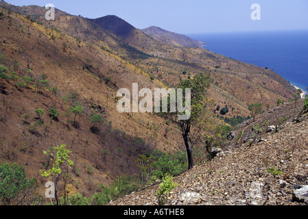 L'Afrique, Afrique de l'Est, la Tanzanie, Gombe NP Vue sur la limite est du parc Banque D'Images